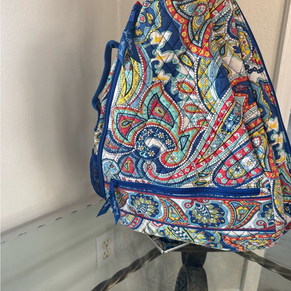 VERA BRADLEY Marina Paisley Sling Tennis Backpack NWOT